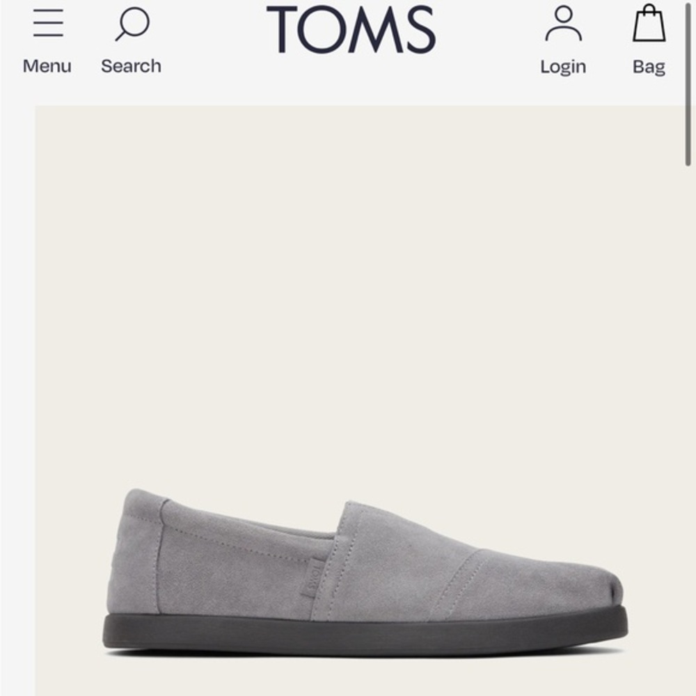 TOMS Suede Slip-On Shoes – Light Gray (Men’s Size 12)